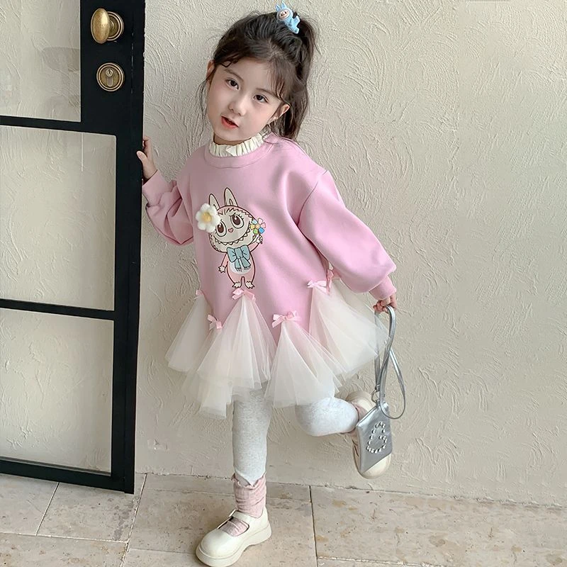 女童卫衣春秋2025新款拉布布儿童上衣早秋秋季洋气女宝宝衣服秋装