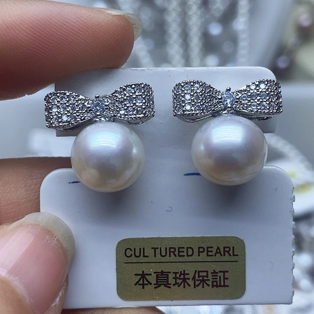 未镶嵌耳钉淡水珍珠