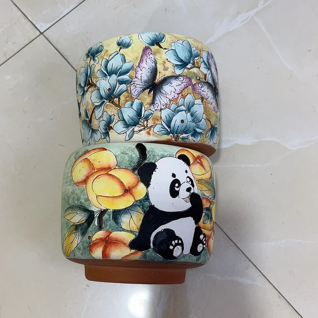 景德镇炫彩手绘口10高9.5