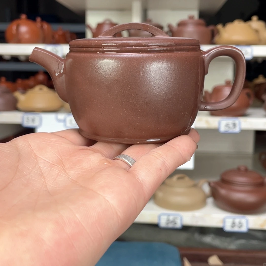 紫砂茶壶紫泥全手工180毫升
