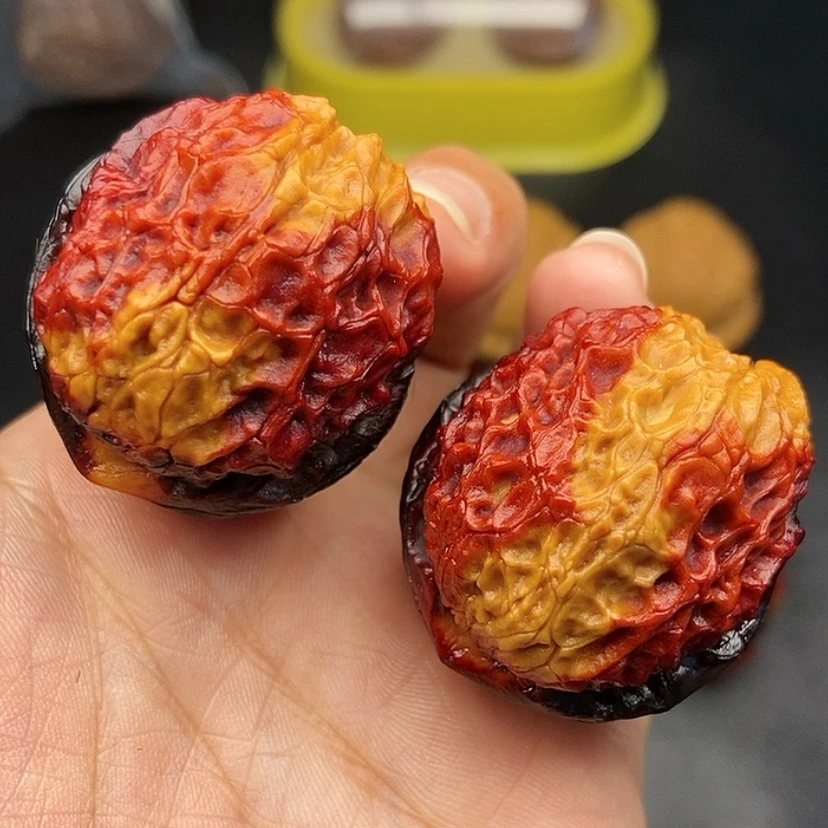 【闪购商品】把件文玩核桃42尺铁龙珠绣球