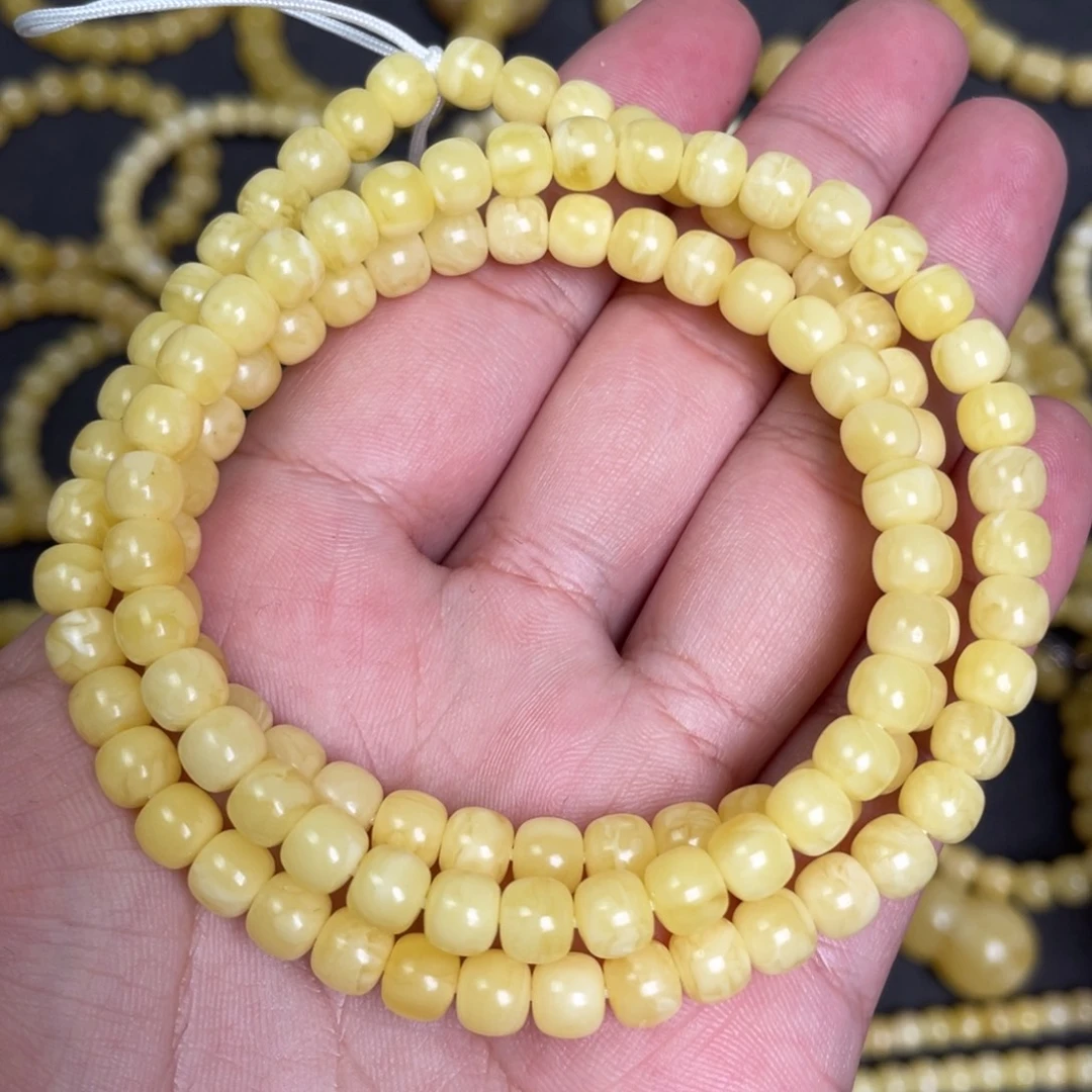 蜜蜡未镶嵌裸石蜜蜡佛珠6.5mm