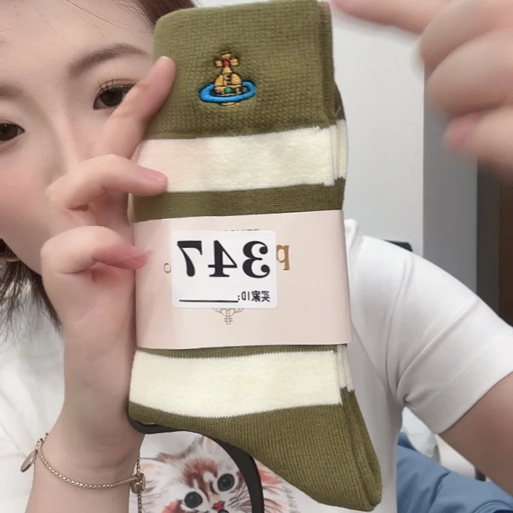 三醋酯纤维多太后绿色袜子347