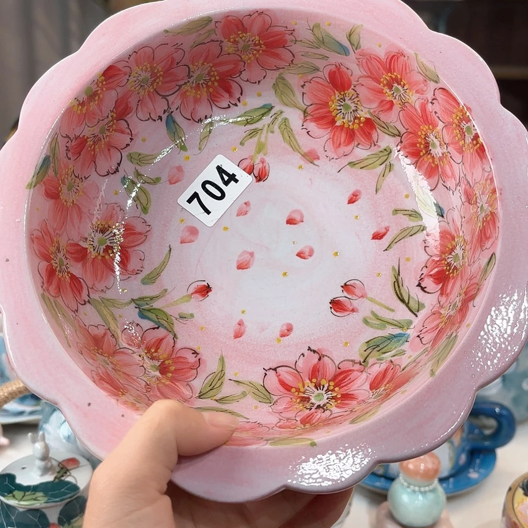 景德镇手绘高温釉下彩陶瓷茶具