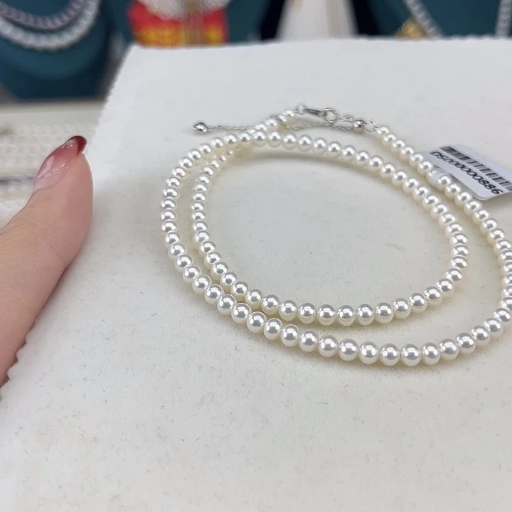 淡水珍珠银S925镶嵌颈饰4➕极光炫彩高品