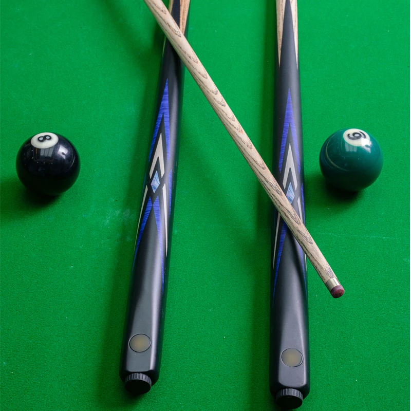 蓝剑台球杆入门级中八台球杆黑八球杆白蜡木小头通杆中式小头杆