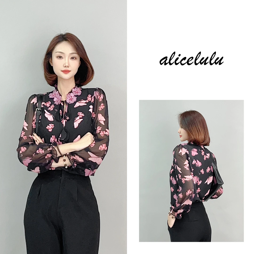 6 ALICE 山寺桃花衬衫 立体珠花 明媚轻盈 S2141877Q