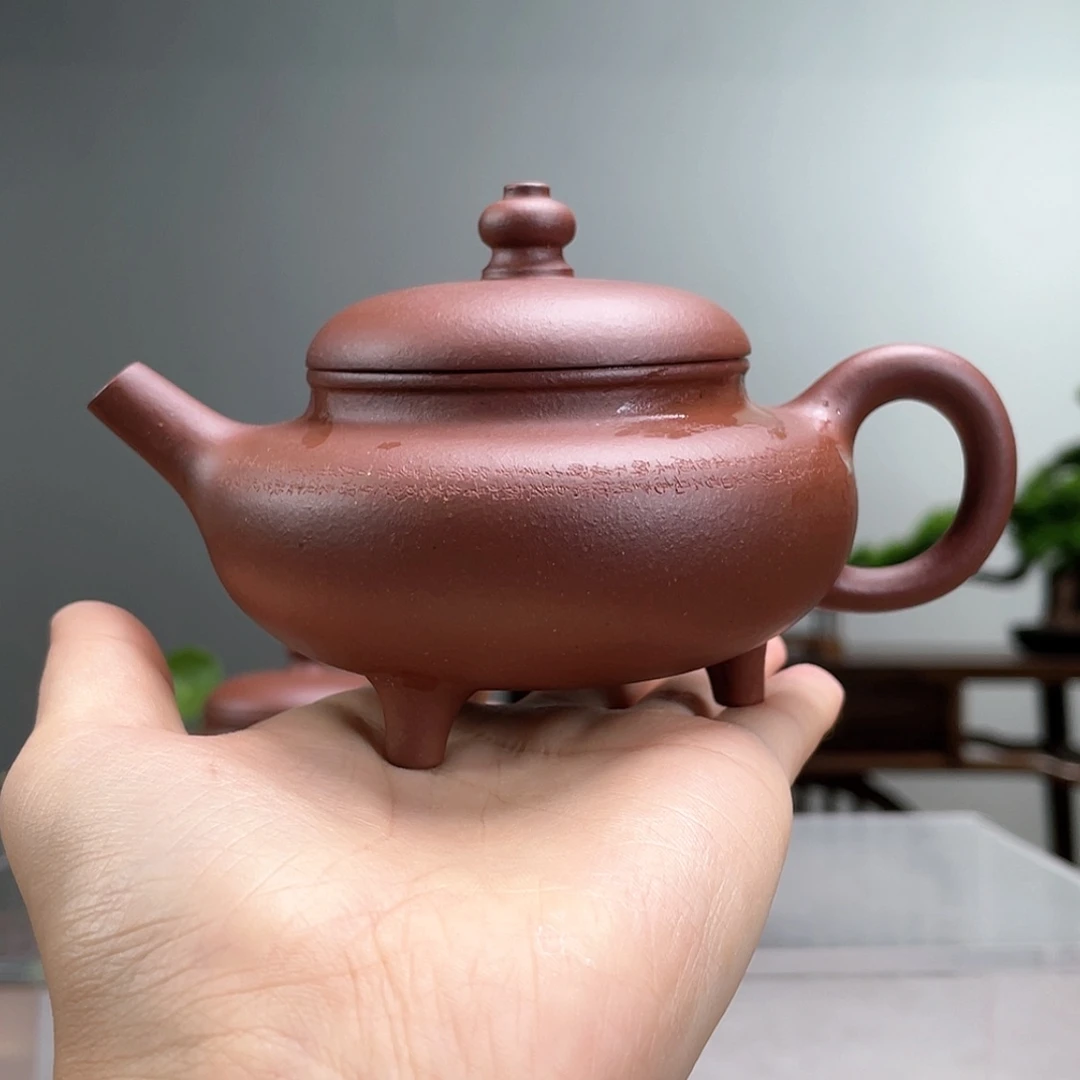 【闪购商品】茶壶紫砂黑紫泥三足盉容量170cc