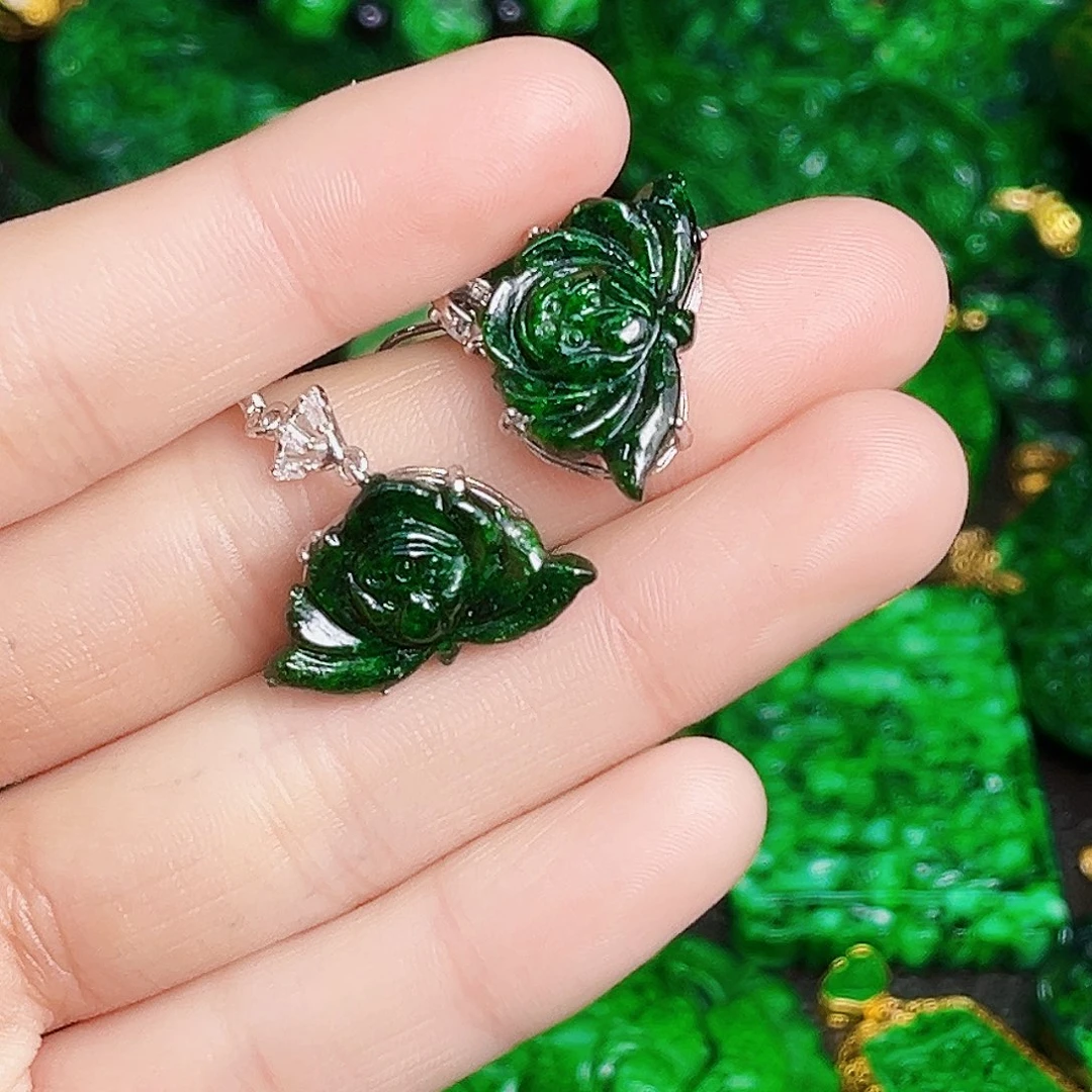 颈饰银S925镶嵌翡翠多样性