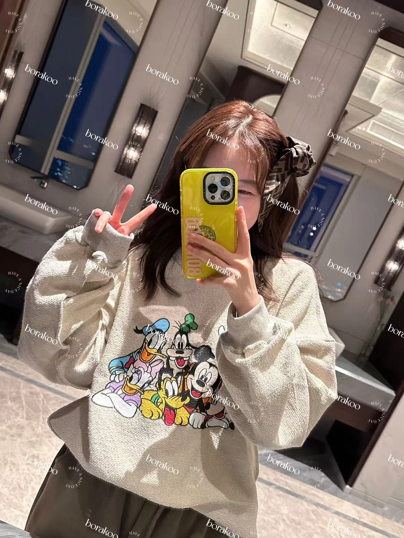 【BORAKOO2】正反穿米奇毛圈卫衣