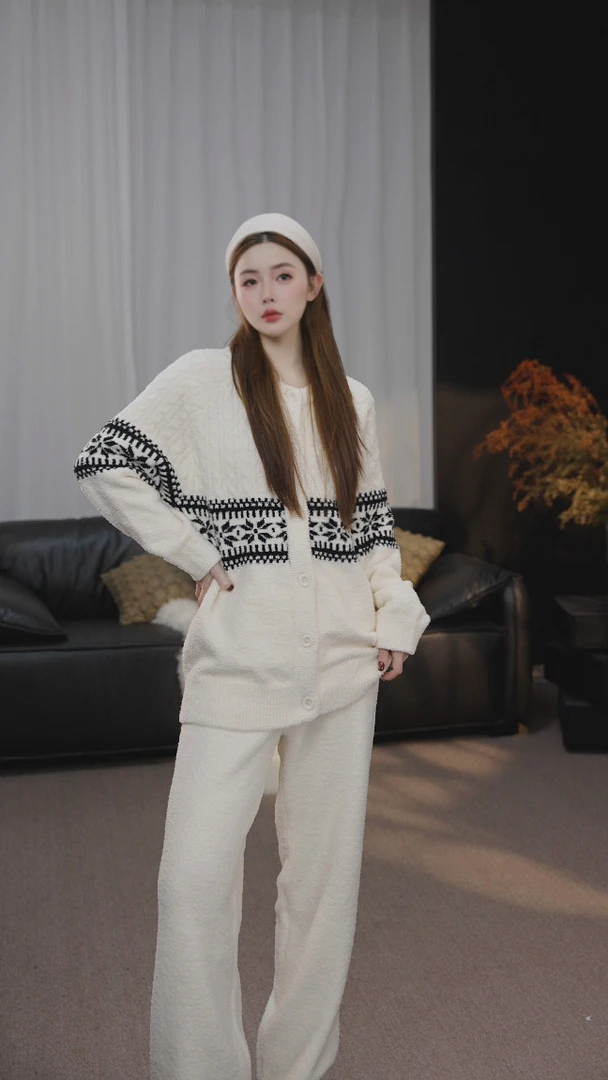 【佳佳】休闲保暖加厚睡衣家居服套装运动家居服秋冬JQ50119