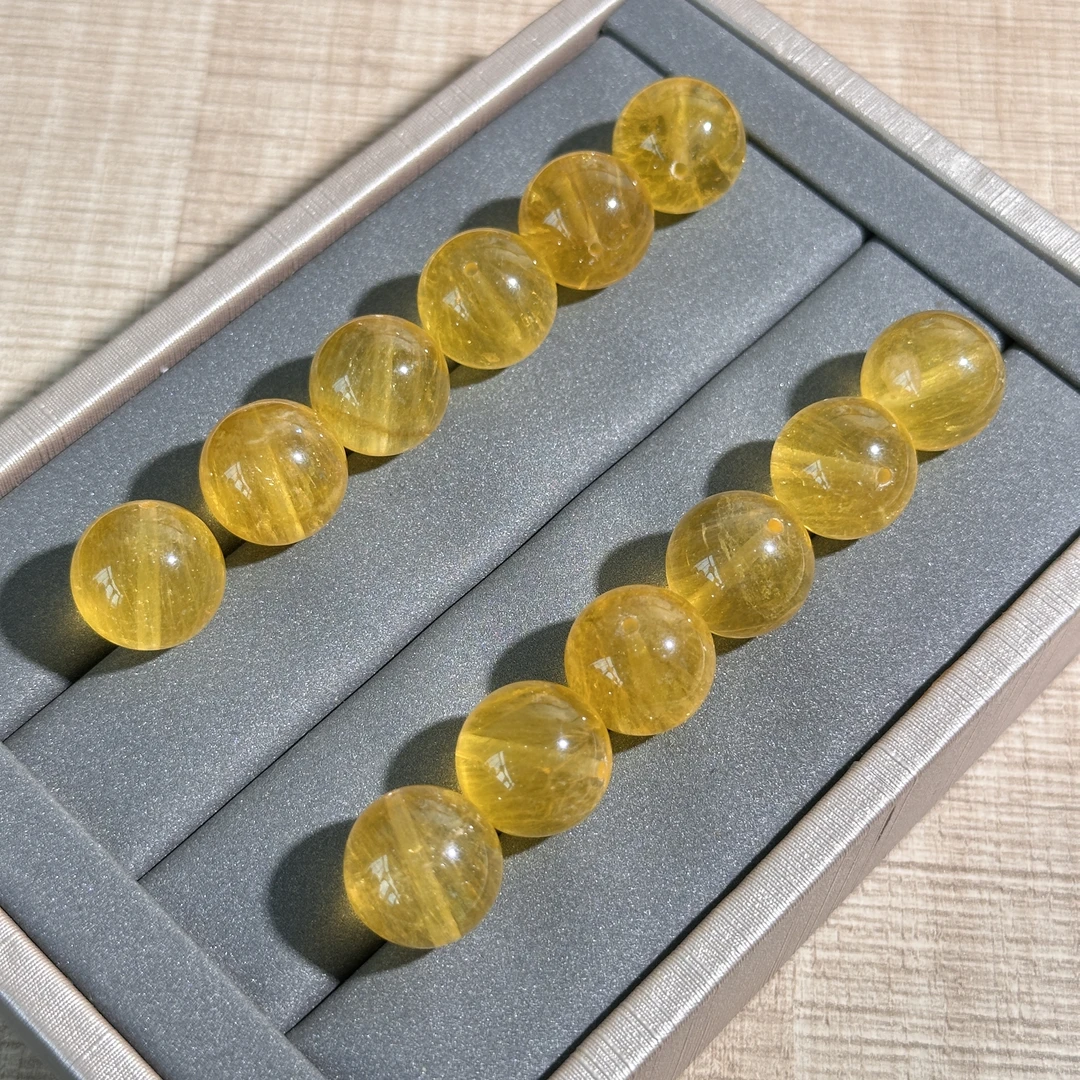 H310 天然黄萤石单珠 多样性发其一