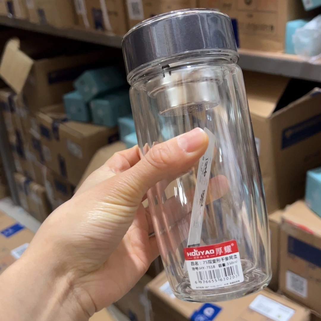 厚耀双层玻璃杯360玻璃杯