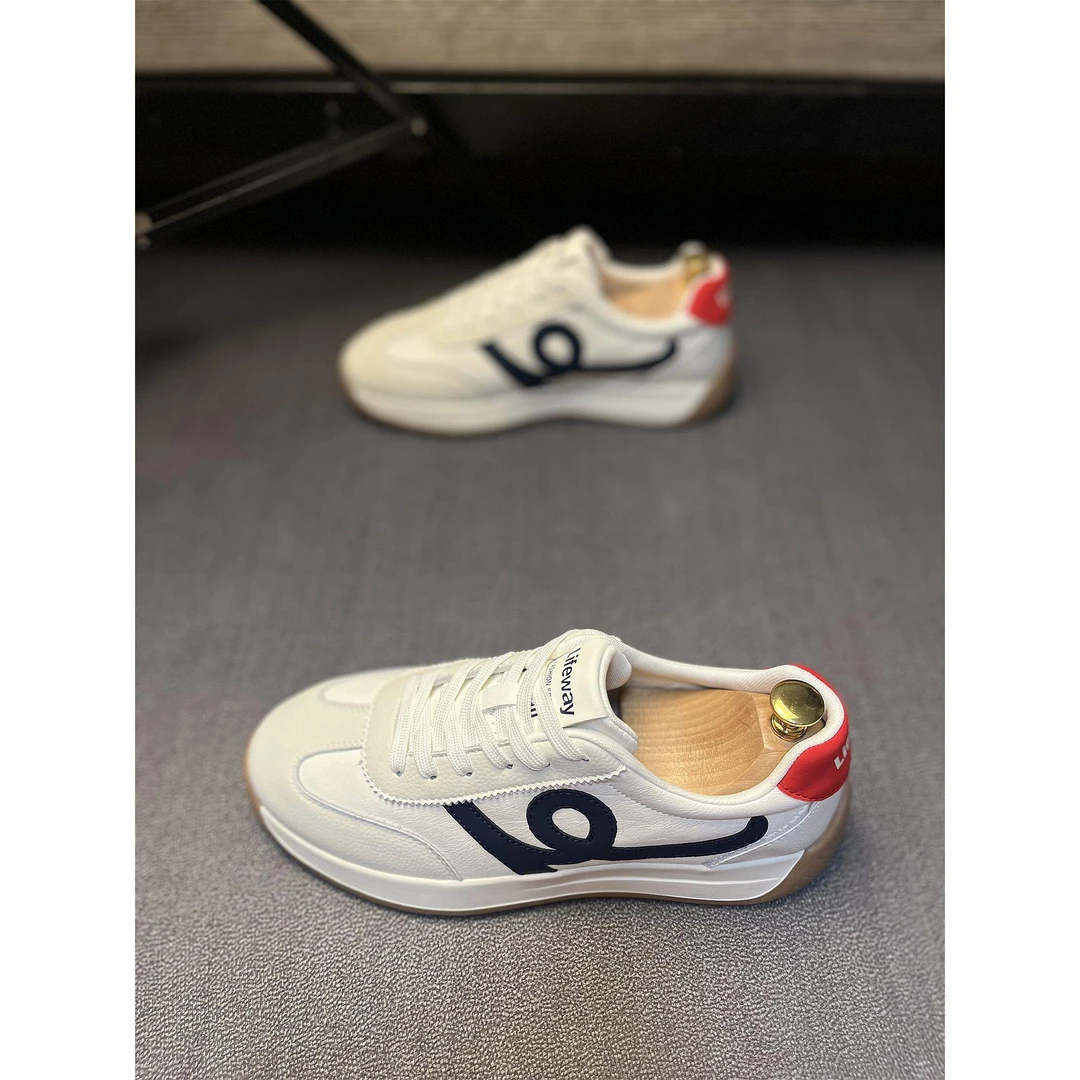 【2025秋季轻奢潮牌男鞋来袭】轻便舒适透气德训阿甘鞋男休闲小白鞋