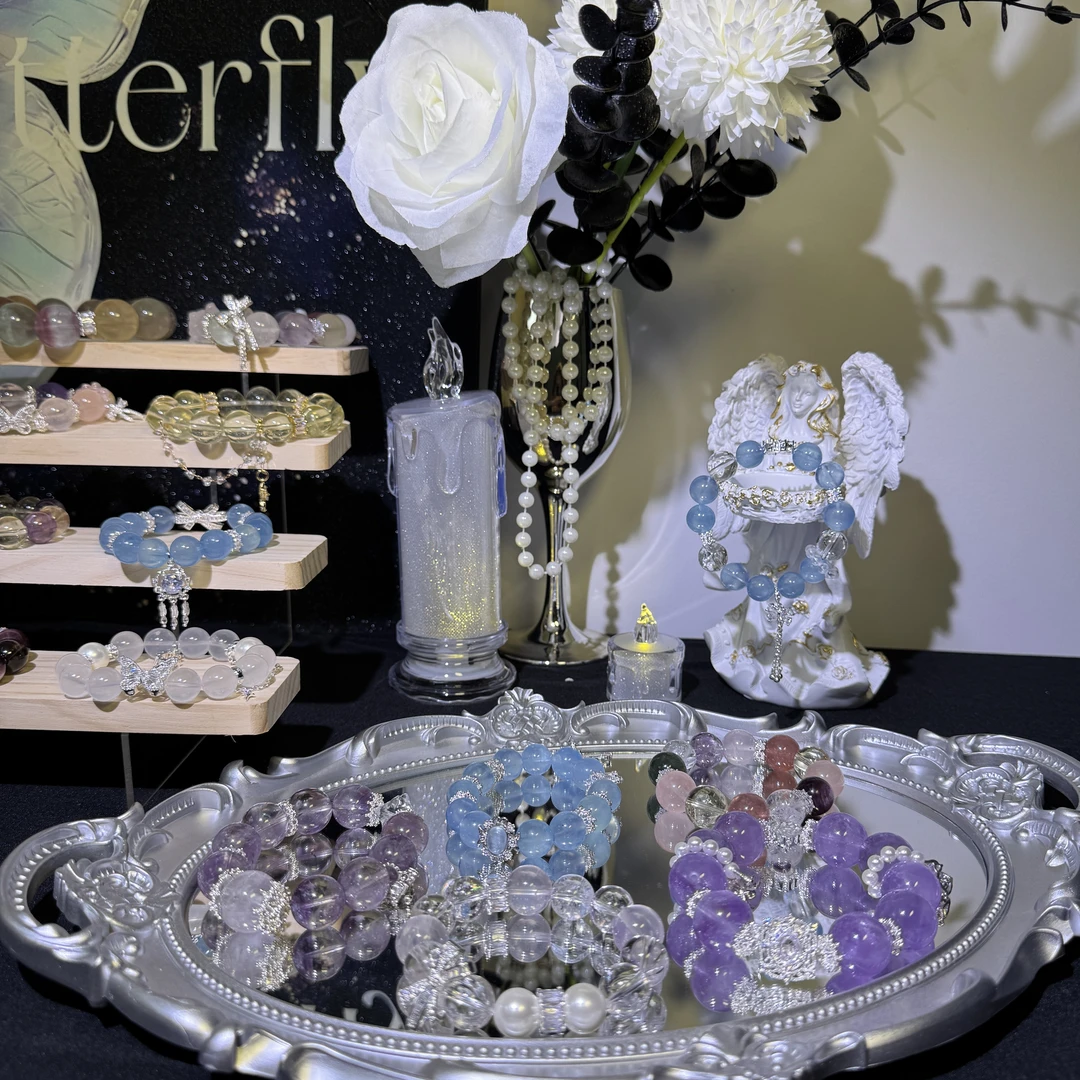 【JINGJING原创定制珠宝】天然水晶紫水黄水水晶手串集合链接