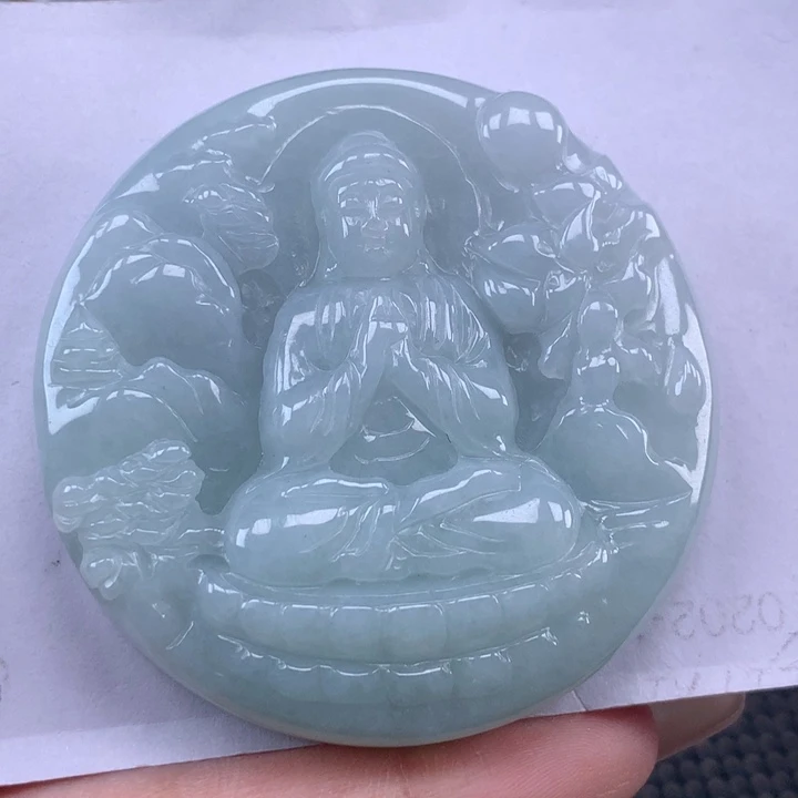 颈饰未镶嵌翡翠大日如来吊坠