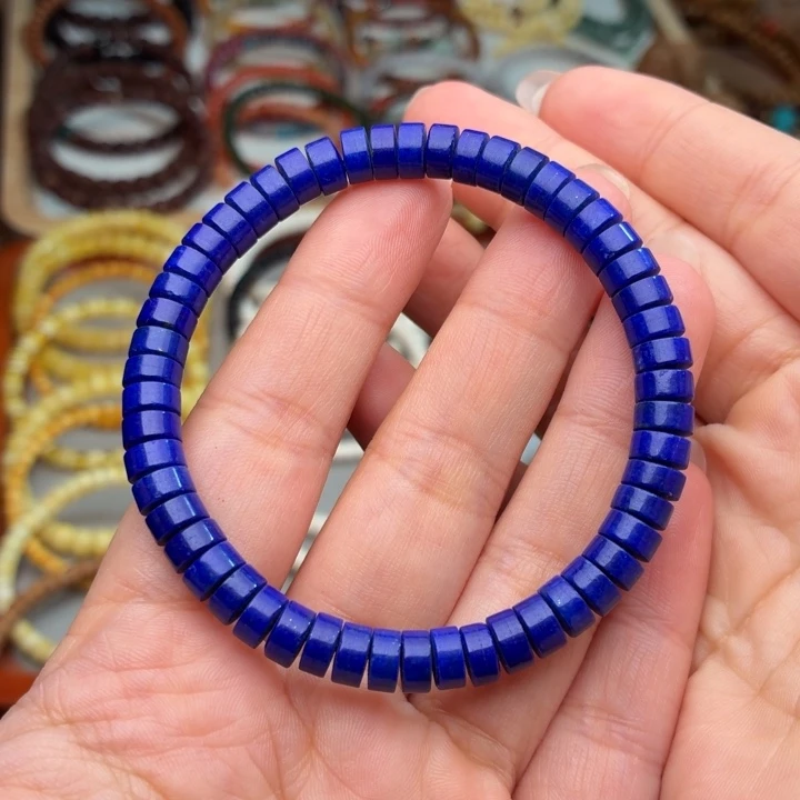 青金石未镶嵌手串6.8mm