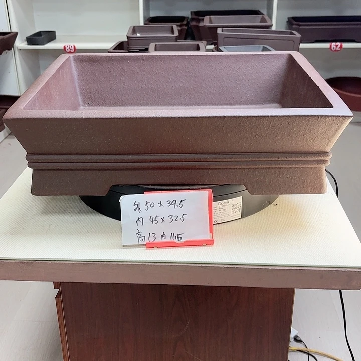 紫砂花盆双中线大