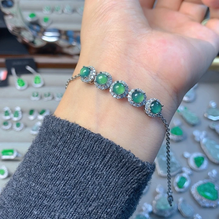 翡翠未镶嵌手链手链