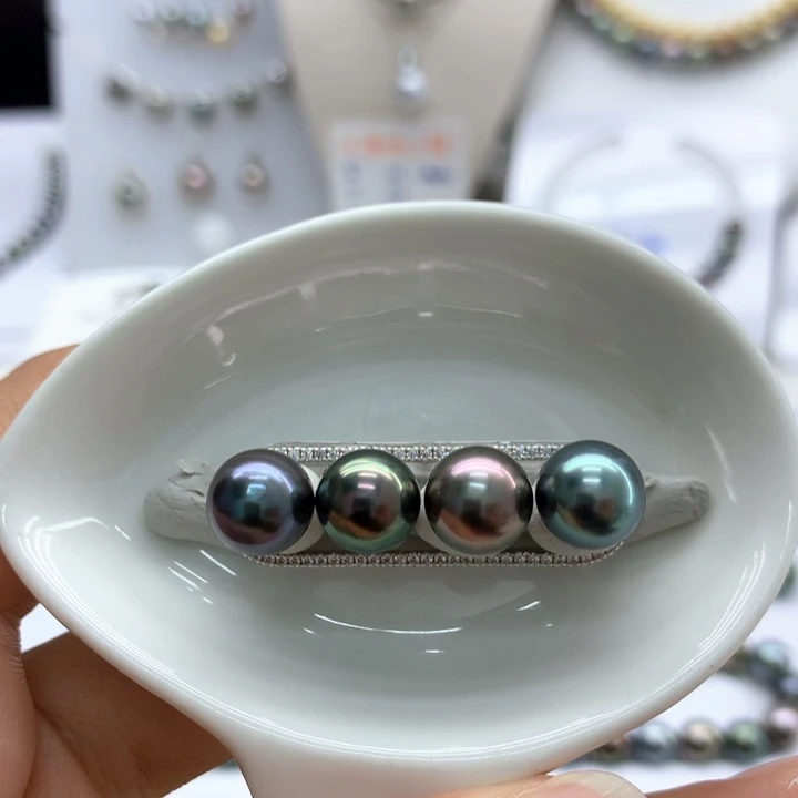 海水珍珠裸珠四珠套链