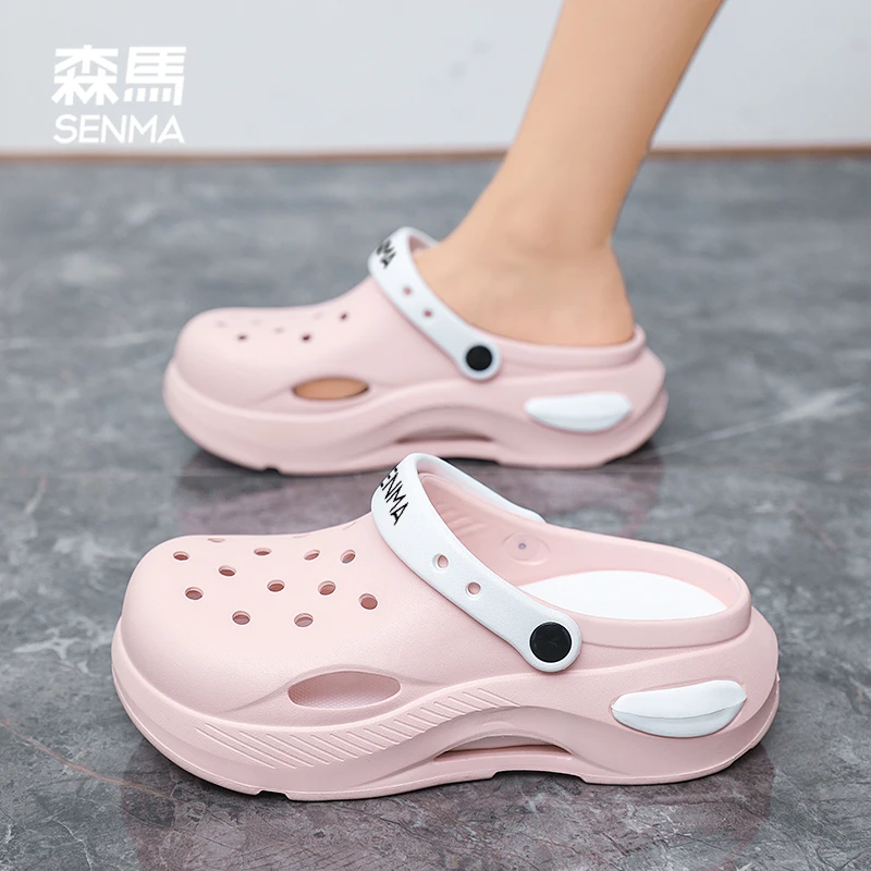 森马夏季洞洞鞋女款2025新款爆款拖鞋女鞋外穿厚底增高防滑凉拖鞋