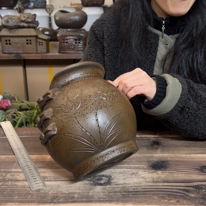 紫砂花盆色差瑕疵2100000000000