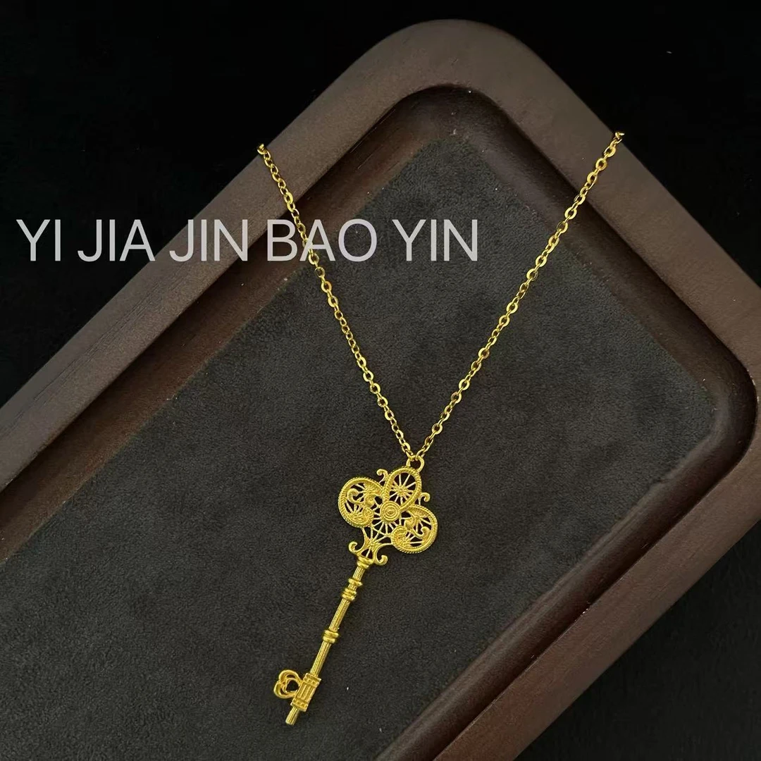 坠链均足银 银项链蹦迪珠蝴蝶项链