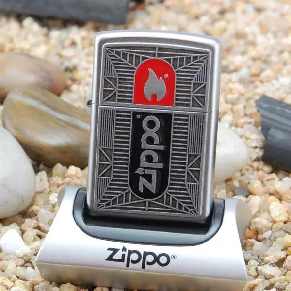 zippo打火机美国 24830 zippo商标红与黑 美版原版 TC9901TZ