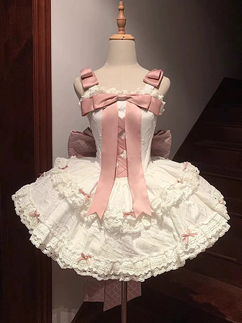 沉睡梦境初恋缎带三点Lolita洛丽塔洋装礼服裙