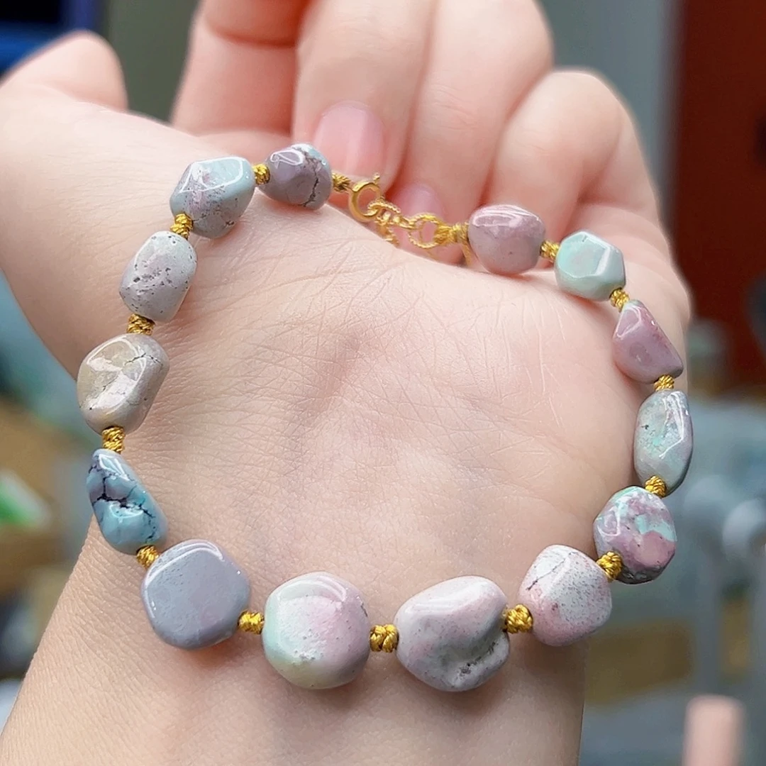 绿松石珠宝奇石18K金镶嵌