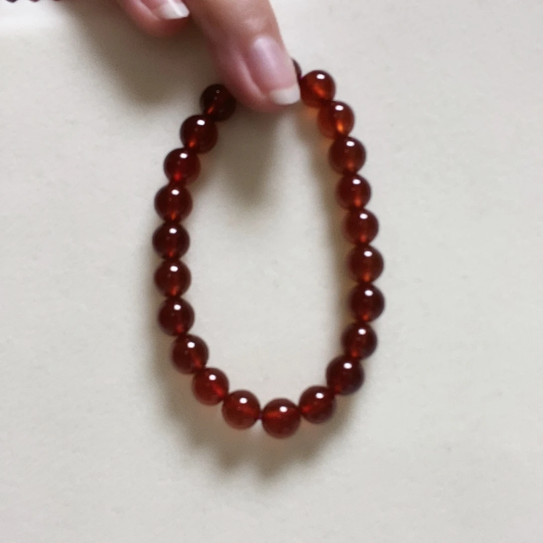 石榴石手串未镶嵌九**莉简单