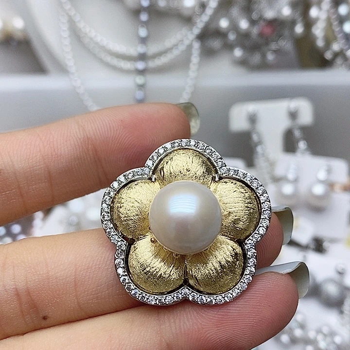 未镶嵌胸针淡水珍珠