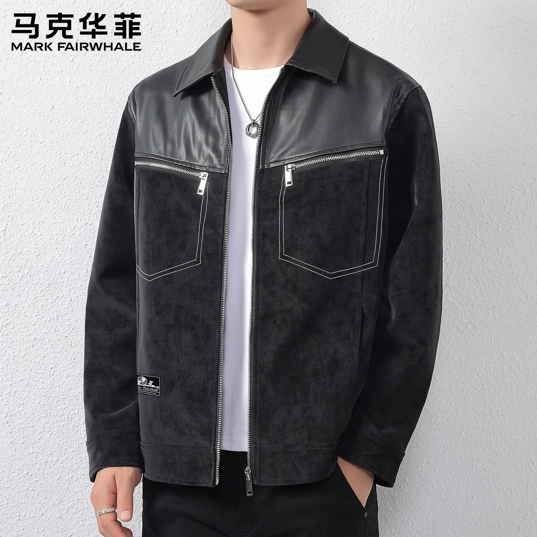 【痞帅风】马克华菲时尚潮流男士夹克舒适百搭简约外套青年男装