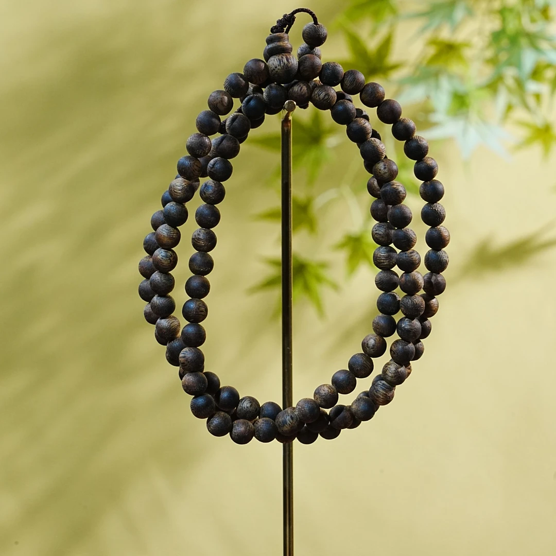 "【收藏级】达拉干虎斑纹多圈沉香手串 0.7cm 16.1g T251008073  B"