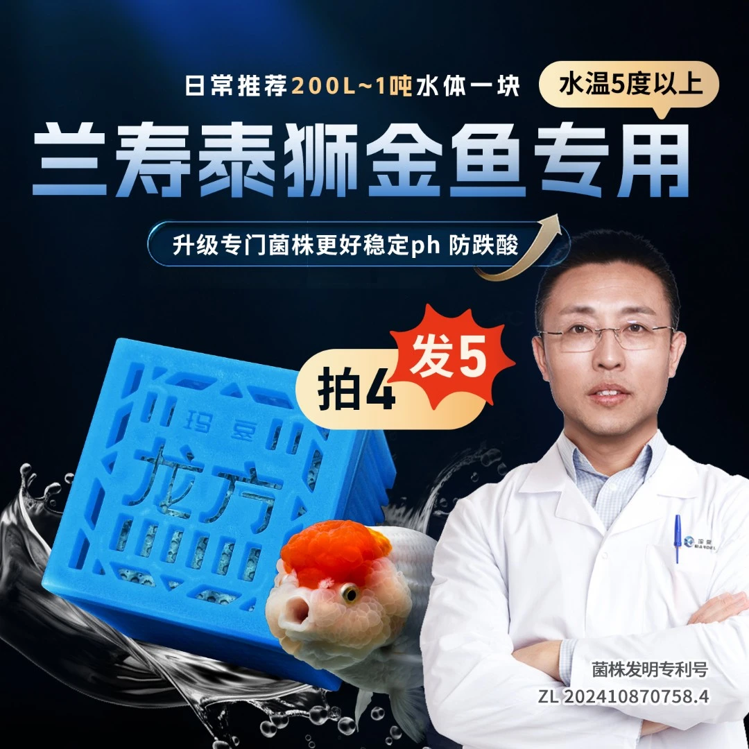 玛豆龙方兰寿金鱼专用缓释硝化细菌稳定PH鱼缸水质净化好氧反硝化