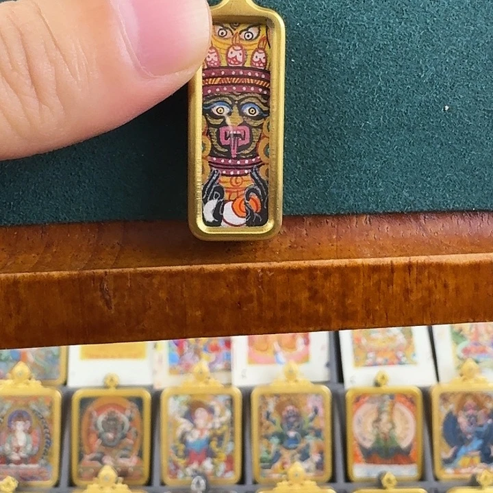 吊坠宋*纯手绘扎基拉姆小金条唐卡