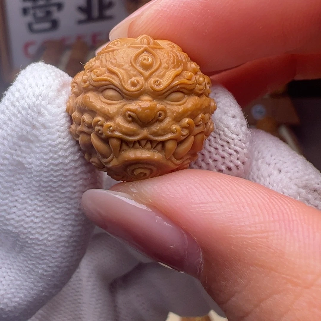 猴头核桃把件精修款唐狮全品有正常封口线
