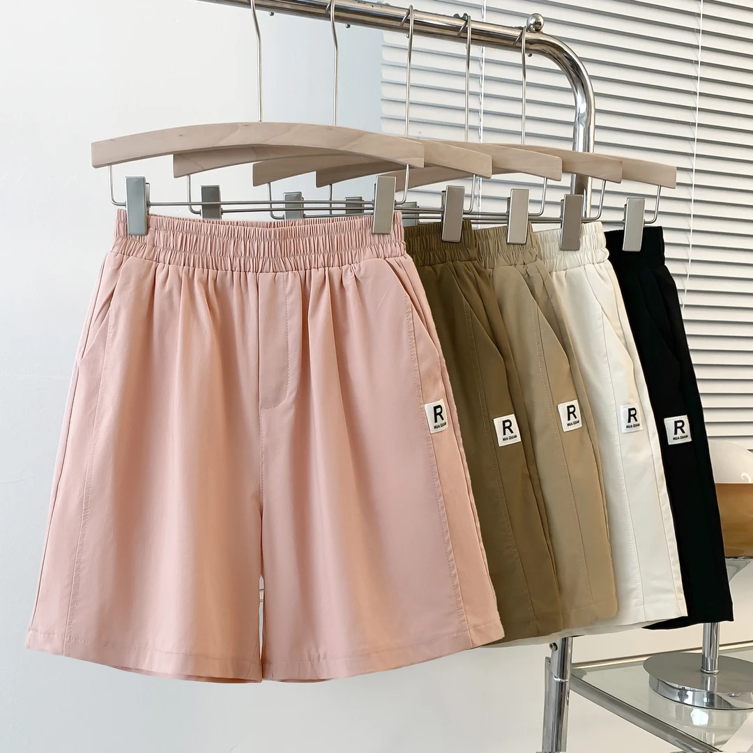 五分裤女2025夏季薄款高腰短裤外穿宽松直筒显瘦休闲阔腿裤中裤子