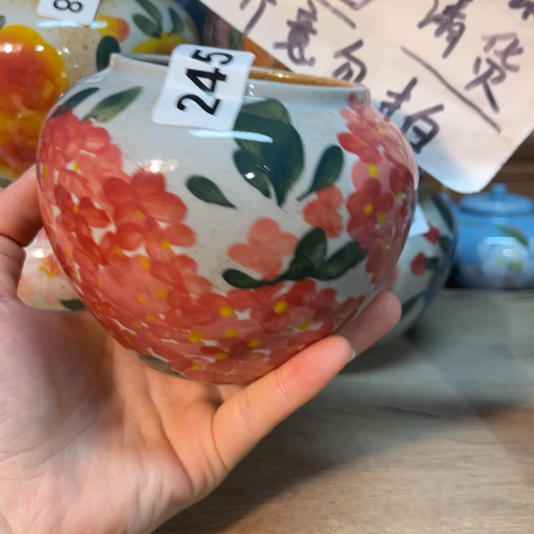 政****壶素浅陶瓷手工手绘