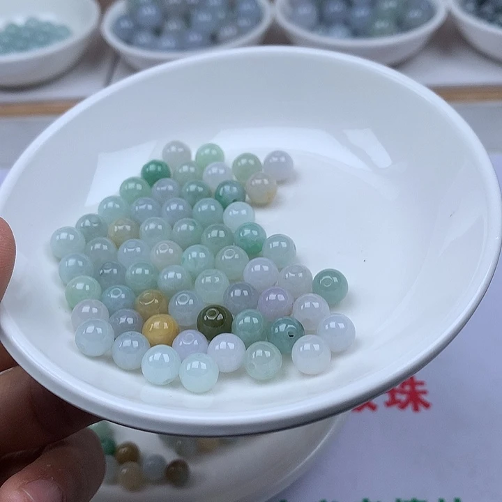 翡翠散珠60颗翡翠卡7.2