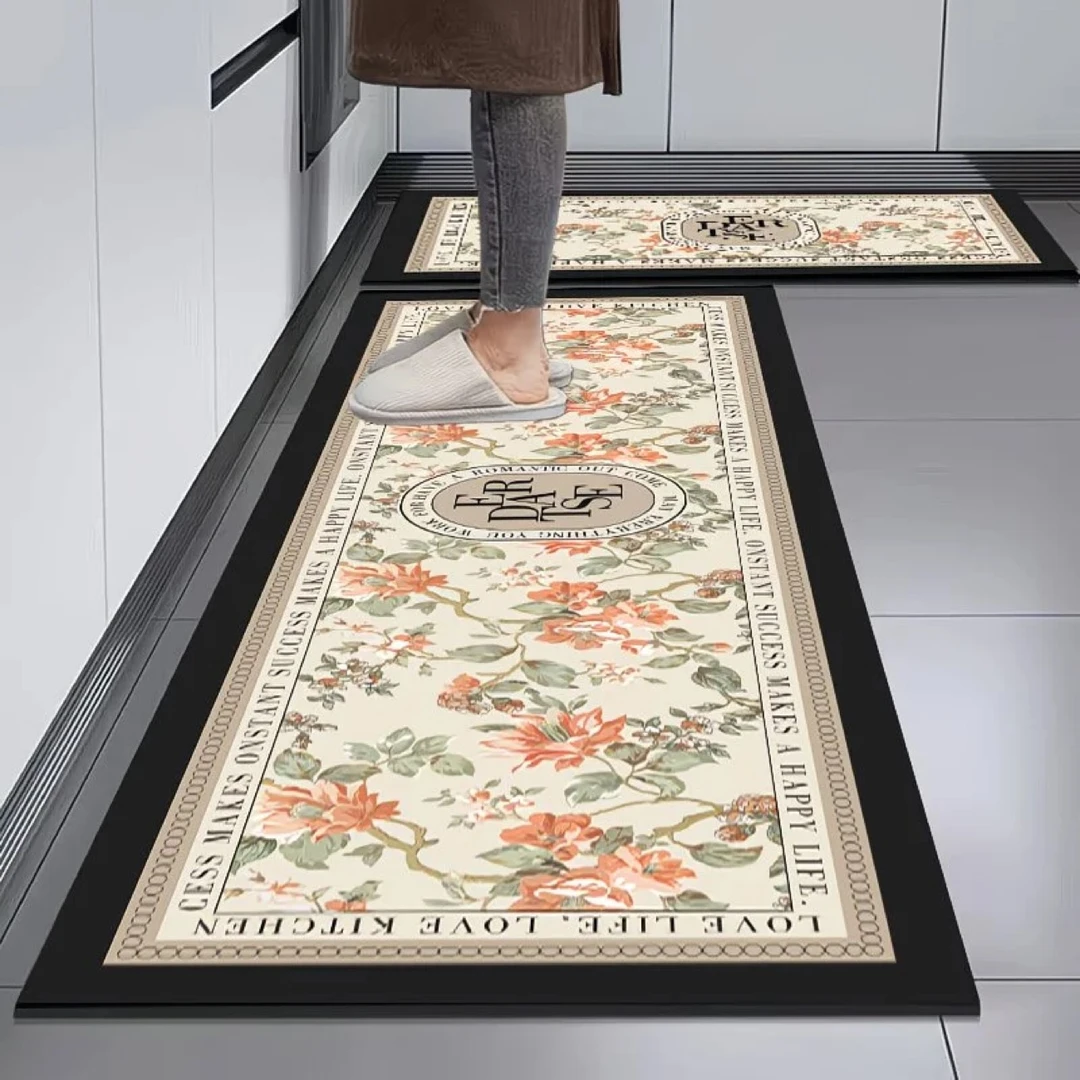 L432-【40*60+40*120】硅藻泥入户门里门外垫喜庆玄关防滑免洗地垫