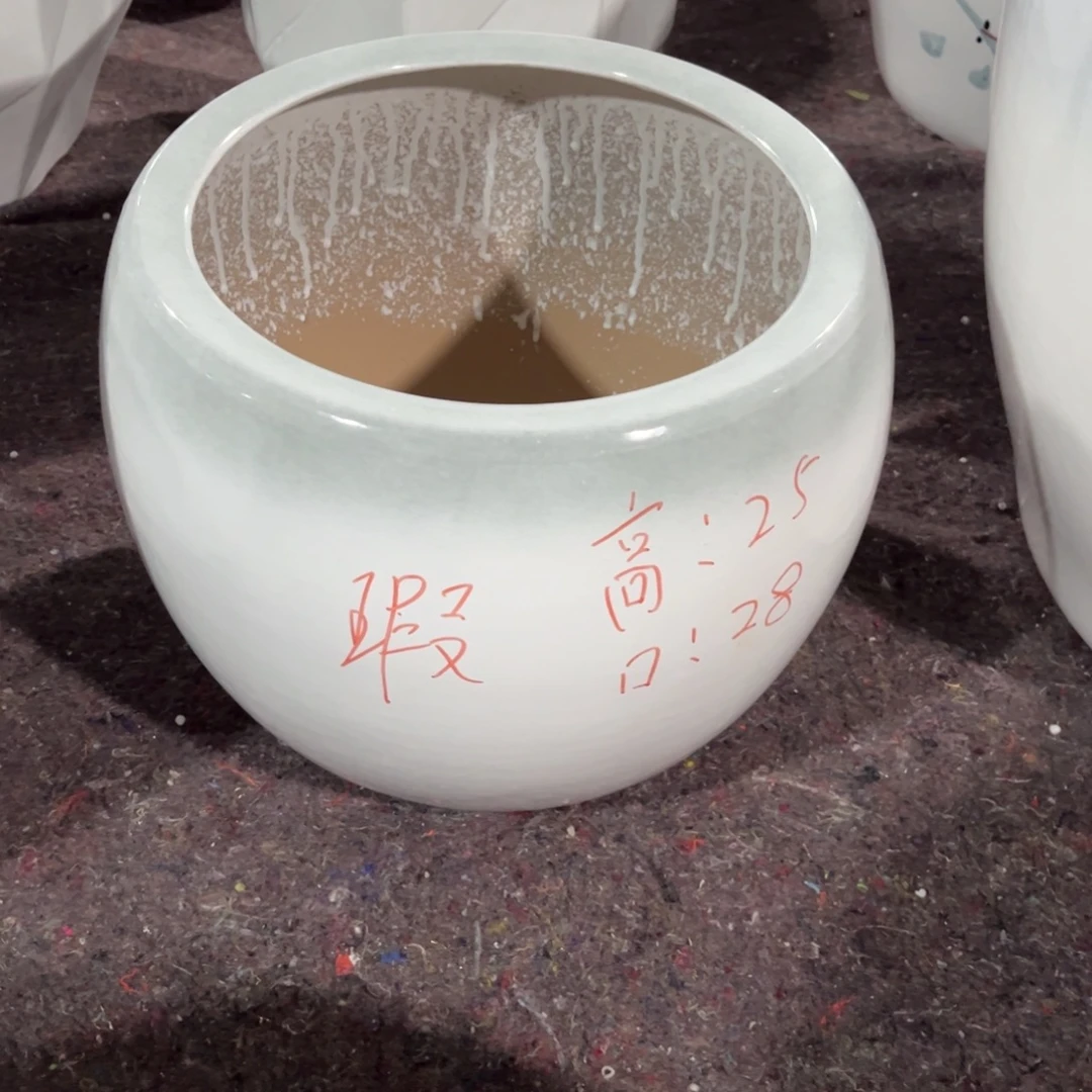 白色小球球一个花盆多打2孔