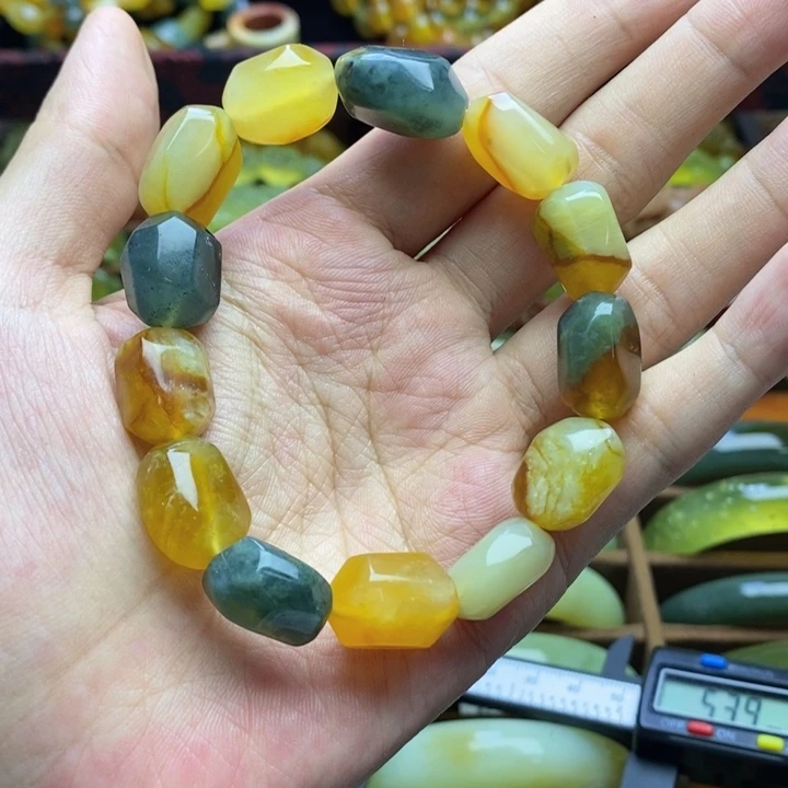 蛇纹石玉未镶嵌手链