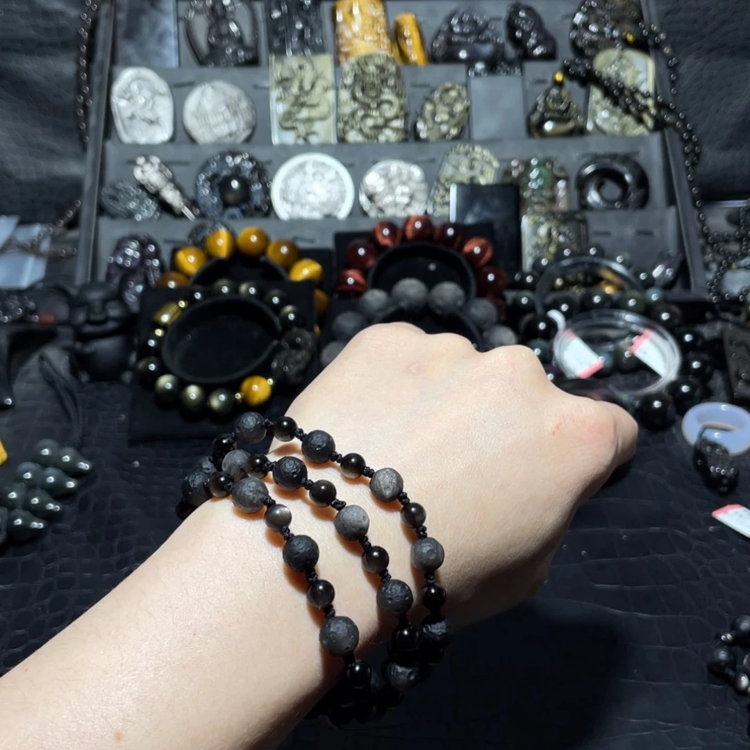 黑曜岩颈饰未镶嵌M*里