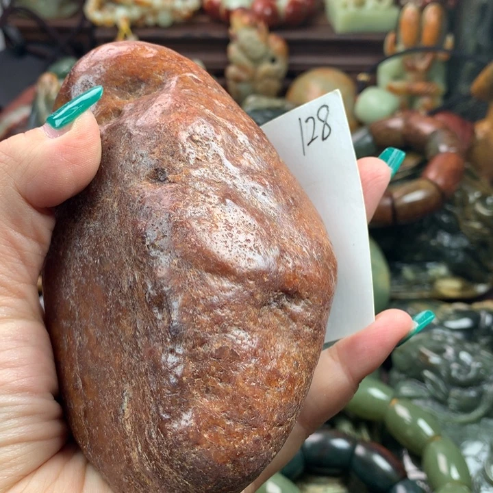 岫岩河磨玉（透闪石质玉）手把未镶嵌