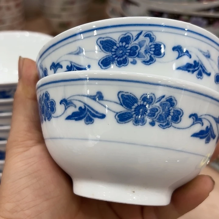 11.3公分米饭，碗，兰花两个微瑕