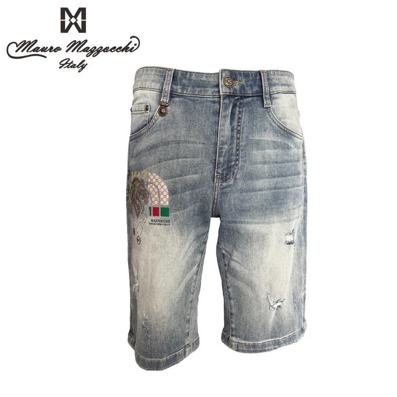 Mauro/玛路男士针织裤时尚休闲舒适修身户外百搭短裤黑色夏6302