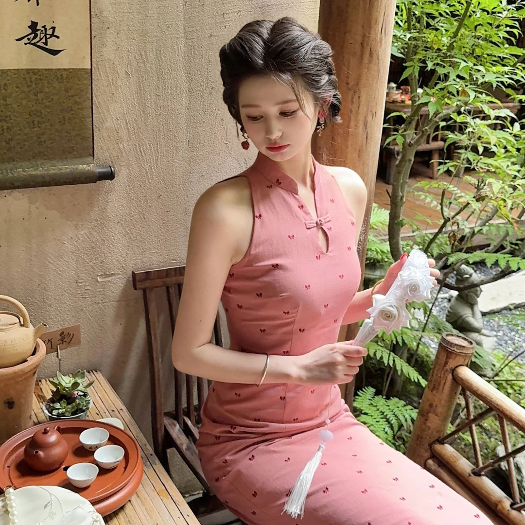 现货一生罗曼【玫花露】秋季新款新中式裙子旗袍款度假连衣裙L1468