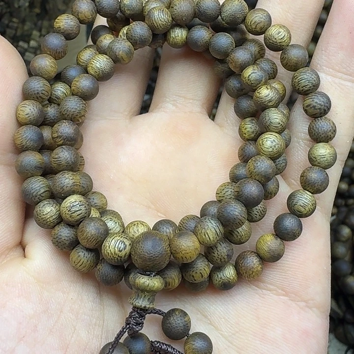 有***⁰沉香碎屑沉香0.6圆珠多圈11克加