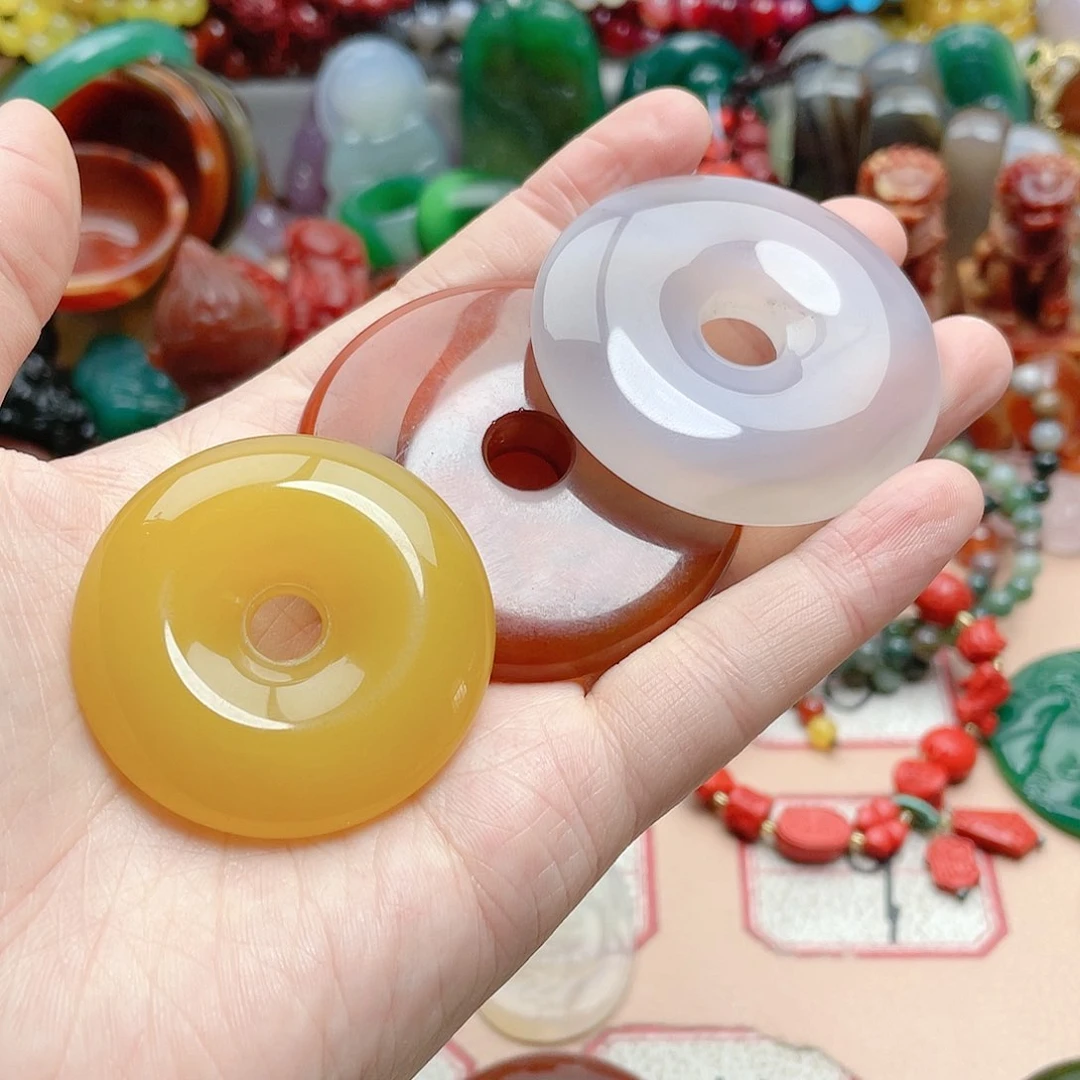 玛瑙/玉髓颈饰合金7*2